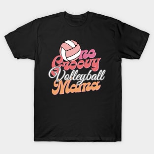 Groovy volleyball Mama T-Shirt